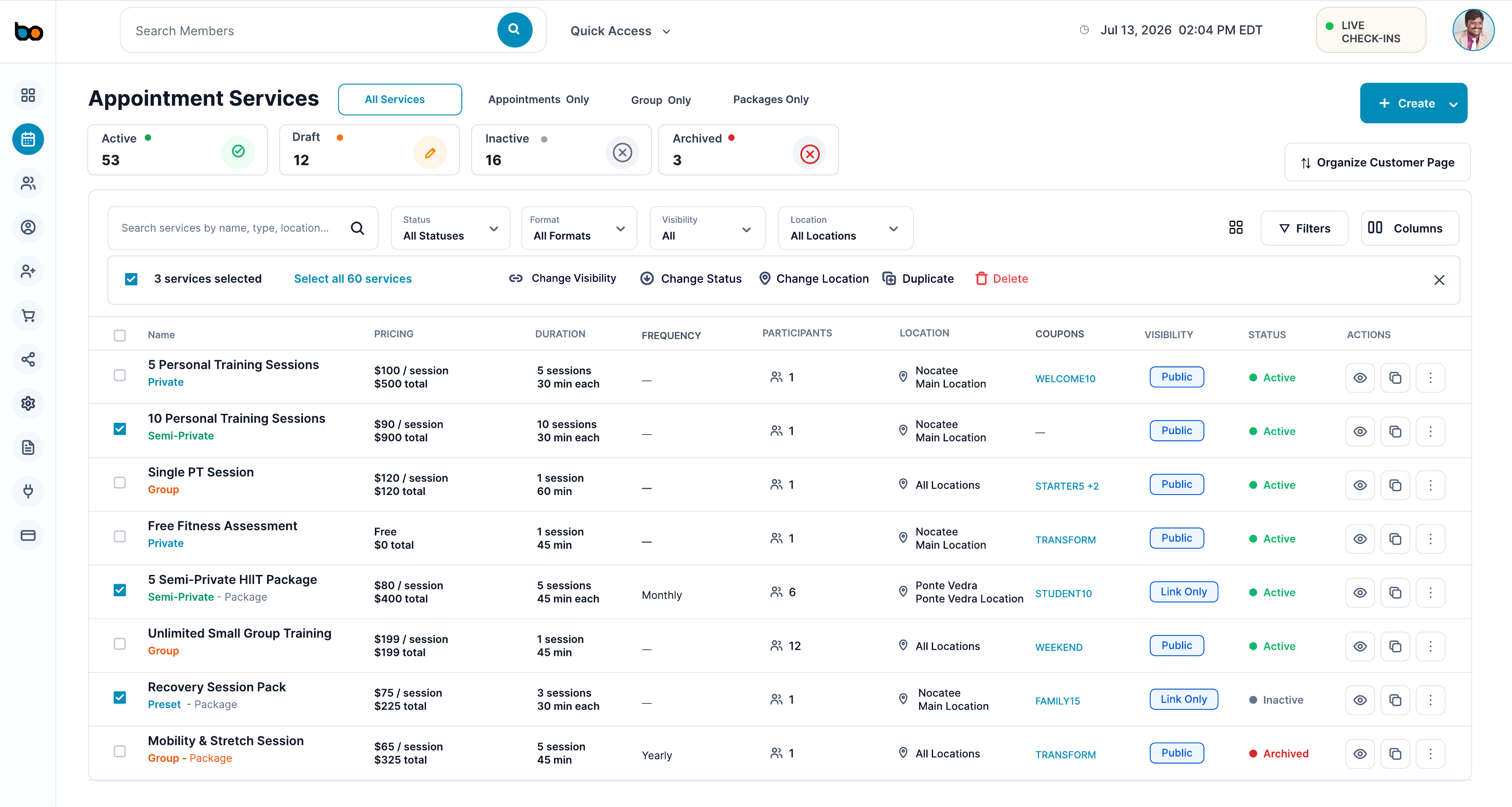 BuzOps Service Pricing Configuration